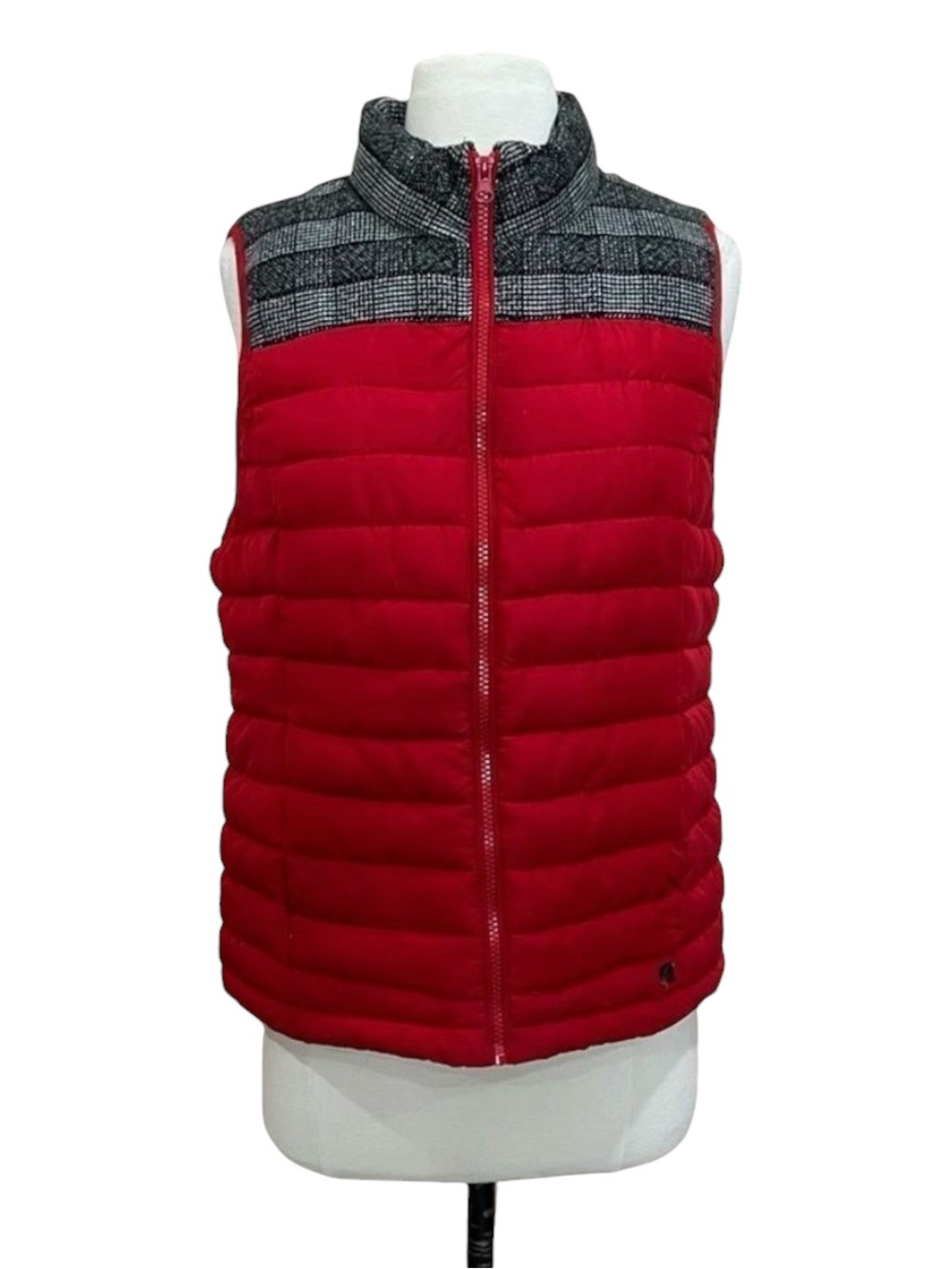 Ruff Hewn Plaid Red Puffer Vest Small